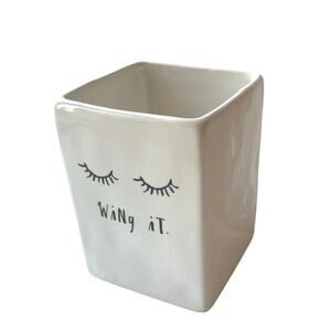 Rae Dunn Wing It Storage Container, Make Up Brush Holder, Bathroom, Vanity Decor